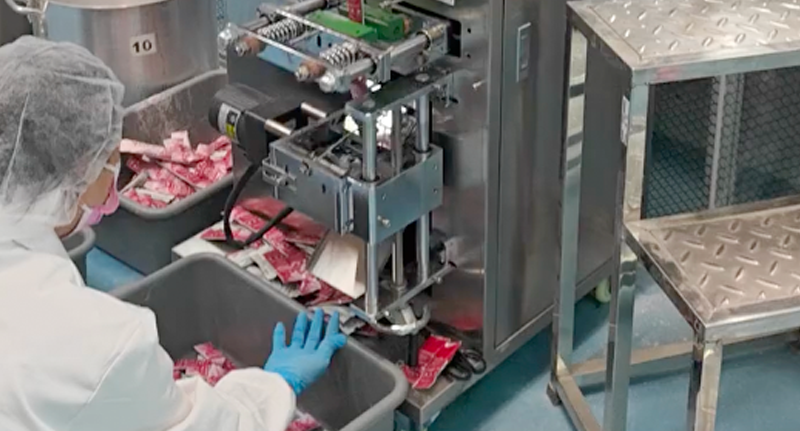 Powder packaging strip bagged 2 bags per day, 10000 bags per day